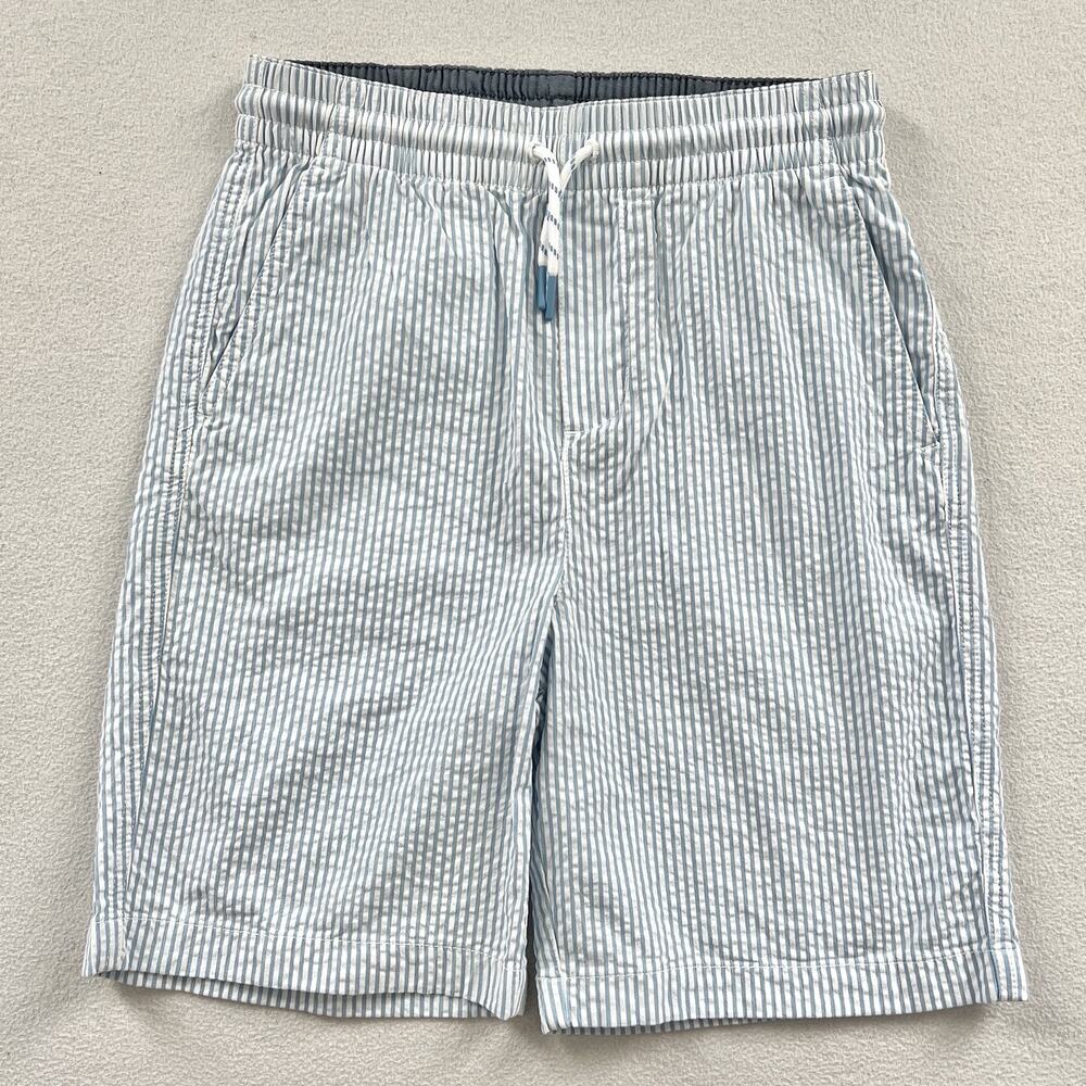 Vineyard Vines Performance Blue Striped Drawstring 7” Seersucker Jetty Shorts L